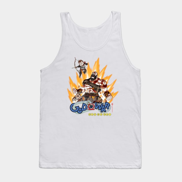 God of War X Dragon Ball Tank Top by Akatsuya